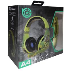 Cuffie gaming con microfono Tucci A4 - Verde chiaro camouflage MOB1100 Tucci