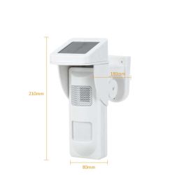 Sensore movimento PIR solare con sistema sonoro e flash LED Z604 