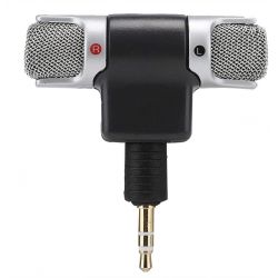 Articulated stereo microphone 90° jack 3.5mm 3 poles for PC MIC129 