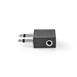 Adattatore Audio per Aereo 2x Maschio da 3,5mm-Femmina da 3,5mm confezione da 10 pezzi ND3774 Nedis