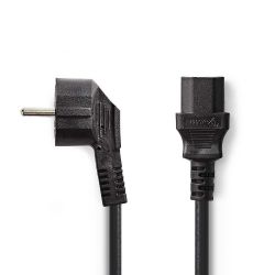 Schuko male power cable angled-IEC-320-C13 5m ND4520 Nedis
