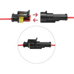 Kit 352 pezzi connettori elettrici 1/2/3/4 Pin WB444 