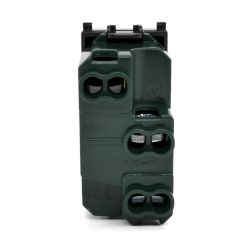 Presa bivalente nera compatibile Vimar Plana EL2144 