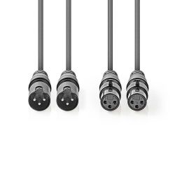 Cavo Audio XLR Bilanciato 2x Maschio a 3 Pin- 2x Femmina a 3 Pin ND8055 Nedis
