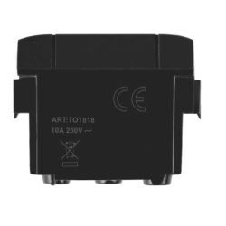 Presa bivalente 10A-250V 2P+T nero compatibile con serie Living International EL2140 