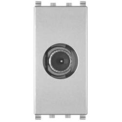 Presa tv derivata in  alluminio compatibile Vimar EL2198 