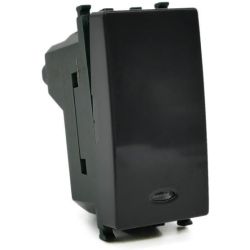 Deviatore con spia luminosa nero compatibile Vimar EL2214 