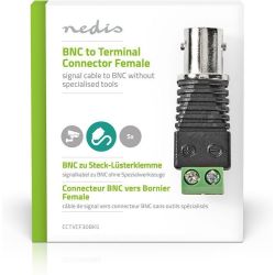 Connettore di sicurezza CCTV 2 fili a BNC femmina confezione da 5 ND9580 Nedis