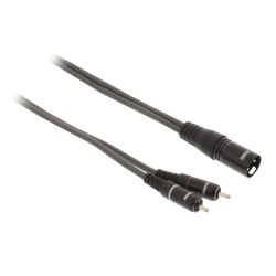 Cavo Stereo XLR 3p (M) - 2x RCA Maschio 5m Grigio Scuro WB1150 Sweex