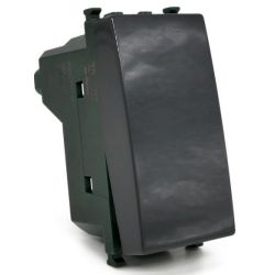 Pulsante unipolare 10A-250V nero compatibile Vimar EL2376 