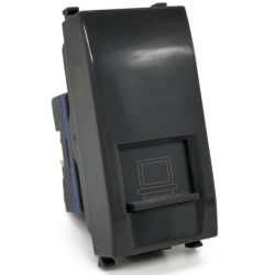 Connettore di rete RJ45 nero compatibile Vimar EL2382 