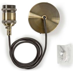 Lampadario da soffitto E27 color ottone 1,50 m ND7970 Nedis