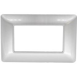 Placca in tecnopolimero 4P argento compatibile Matix EL1382 