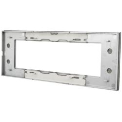 Placca in vetro bianco 7 posti compatibile Living International EL2283 