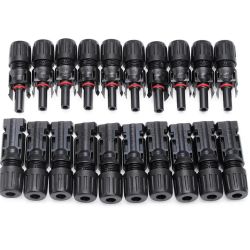 Connettore maschio e femmina MC4 30A 1000V 2.5/4/6mm per pannello fotovoltaico WB1602 