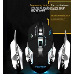 Mouse da gaming LED wireless con batteria ricaricabile incorporata nero FV-W502 WB2360 