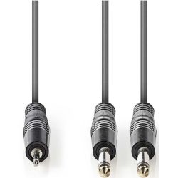 2x cable de audio estéreo macho de 6,35 mm-3,5 mm de 1,5 m ND2253 Nedis