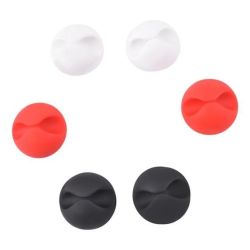 Clip fissacavo adesiva bianca vari colori blister da 6 P291 