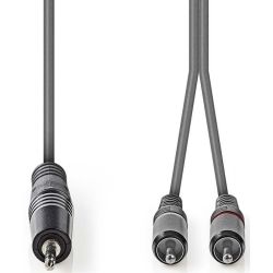 Câble audio stéréo 3,5 mm mâle vers 2x RCA mâle 1,5 m ND9074 Nedis