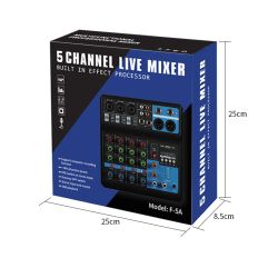 Mixer professionale 5 canali Bluetooth/USB/Stereo RCA SP695 