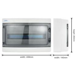 Centralino da Parete 18 moduli con porta trasparente EL180 FATO