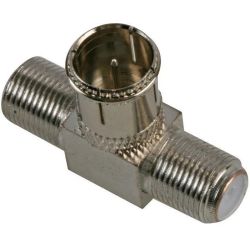 Adattatore F Maschio a Doppia Presa F Femmina – Connettore a T MT452 