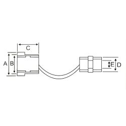 Boccola passacavo/fissacavo 5.1mm - nero 90381 FATO