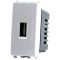 Alimentatore presa USB 5V 2A 4.5x2x4.5cm Bianco compatibile Vimar Plana EL1990 