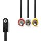 Cavo AV da 3,5 mm | AV maschio da 3,5 mm - 3x RCA maschio | 2m | Nero ND3158 Nedis