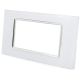 Placca in vetro bianco 4 posti compatibile Living International EL1038 