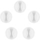 White adhesive cable clamp clip maximum diameter 7.8 mm 5 pieces P250 Goobay