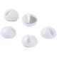 White adhesive cable clamp clip maximum diameter 7.8 mm 5 pieces P250 Goobay