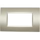 Placca in tecnopolimero 4 posti color champagne compatibile Living International EL2422 