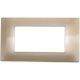 Placca in tecnopolimero 4 posti color champagne compatibile Vimar Plana EL2375 