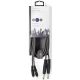 Cavo audio stereo 2x 6,35 mm maschio - 2x maschio RCA Placcato nickel 3m ND6905 Nedis