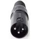 Male 3-Pin XLR connector Nickel-plated Black ND4894 Nedis