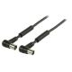 Coaxial Angled Coaxial Cable Male - Female Coax (IEC) 10m Black ND9090 